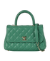 Coco Top Handle, &pound;3,600, Handbags, Green, Caviar Leather, Front view